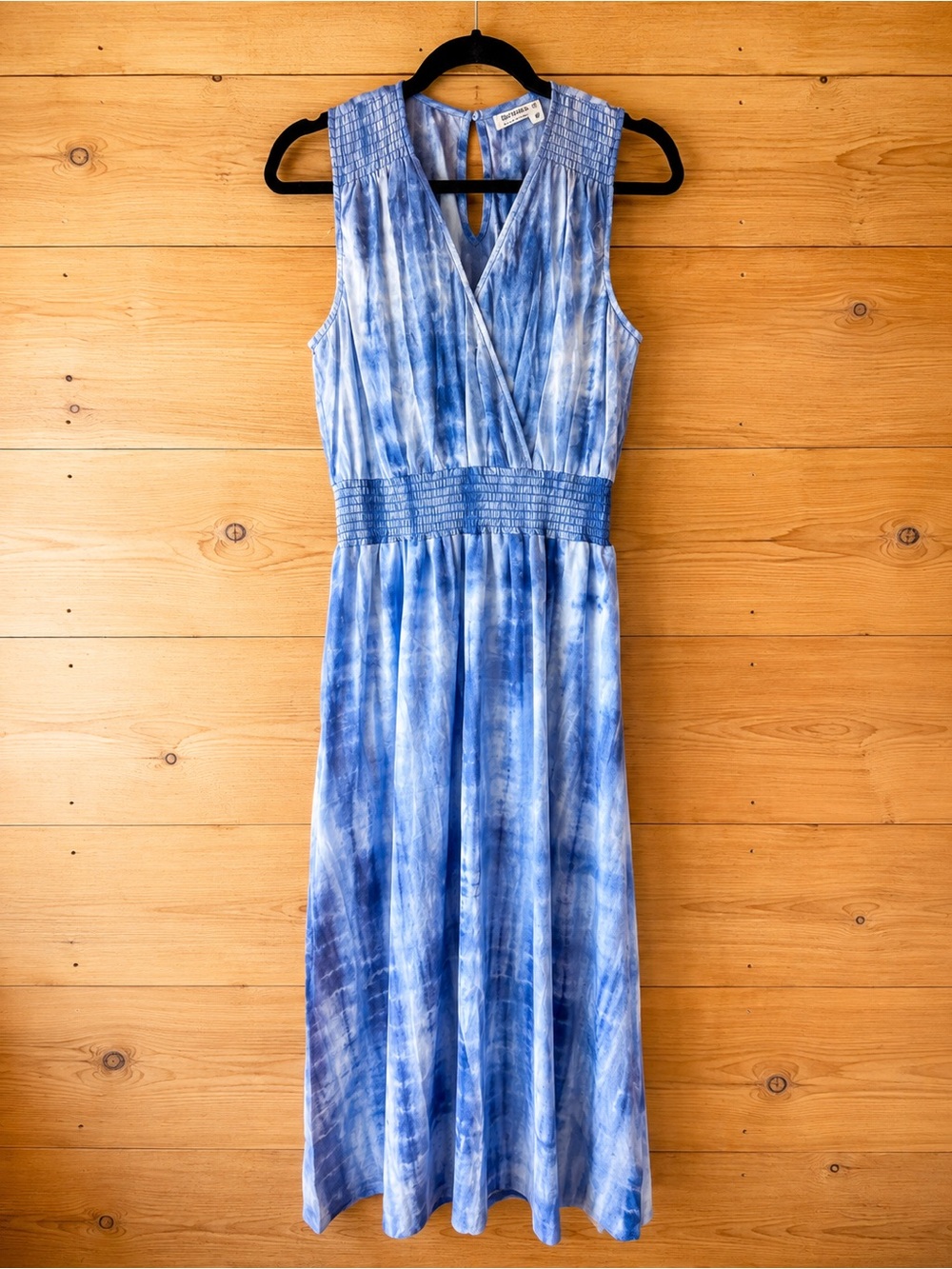 Blue Tie-Dye Sleeveless Midi Dress - Brand: 4Our Dreamers